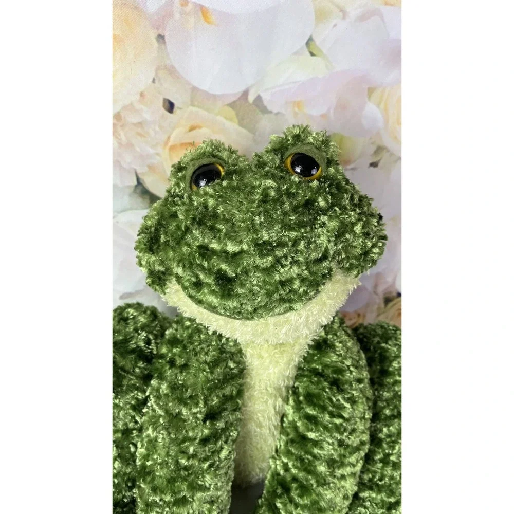 First & Main Froggle Woggle Frog Green Plush Rattles Weighted Shelf Sitter Cute